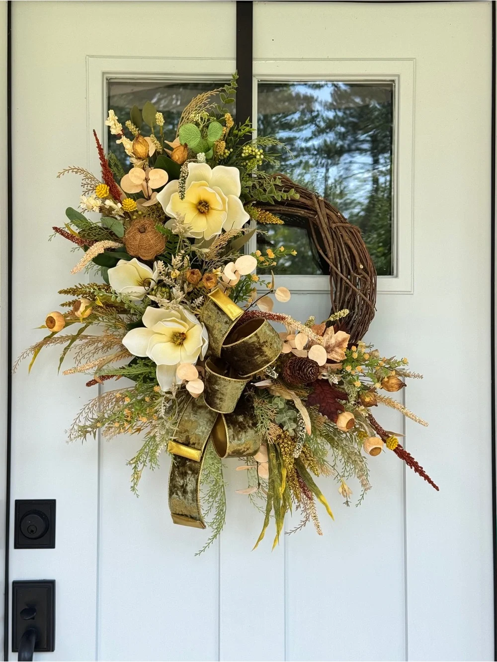 Large Southern Charm Fall Grapevine Wreath